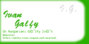 ivan galfy business card